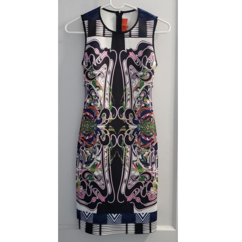 Clover Canyon Swirling Scarf Bodycon Scuba Dress